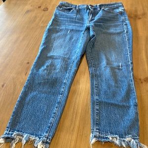 High rise crop boy jean
